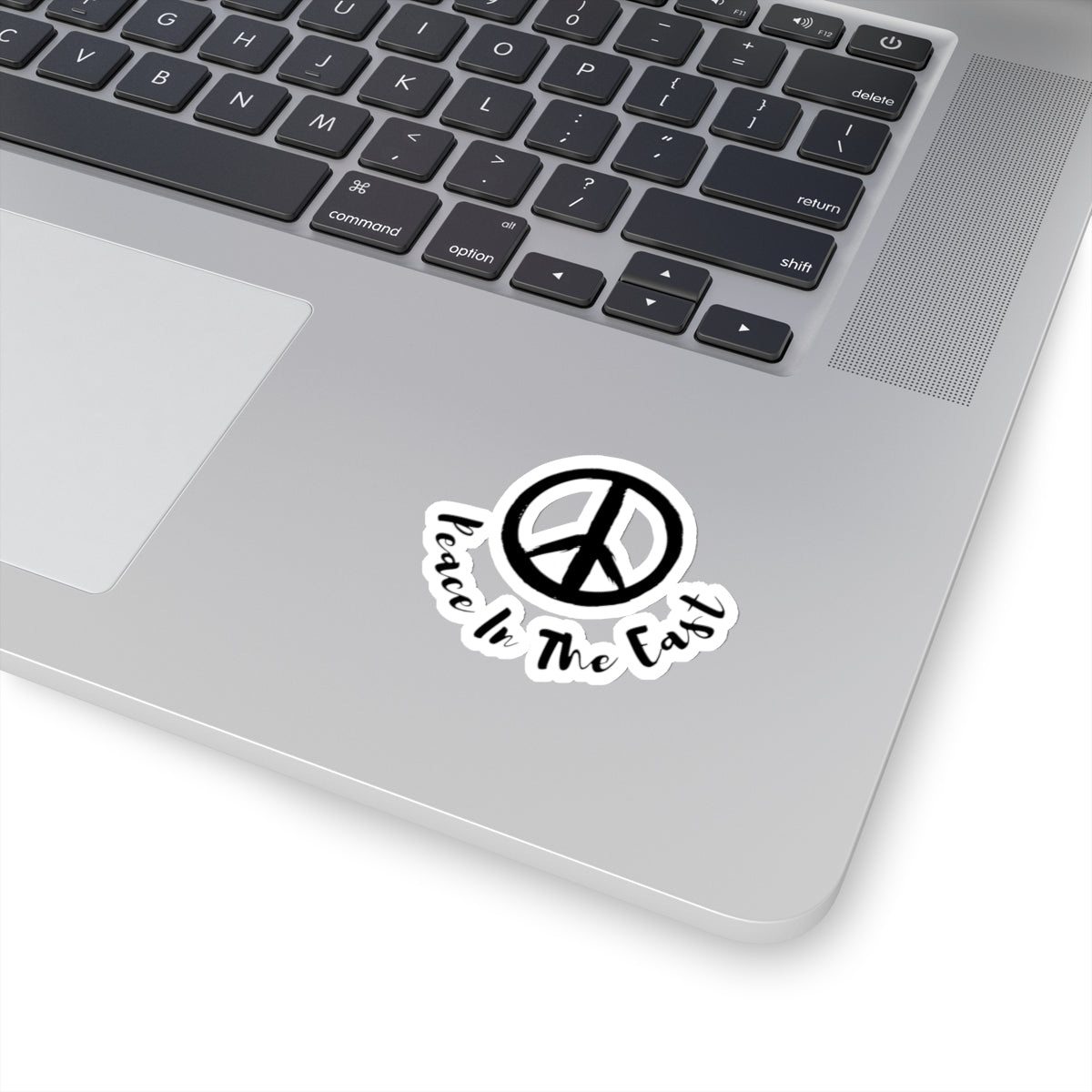 Peace In The East Stickers 3" × 3" White