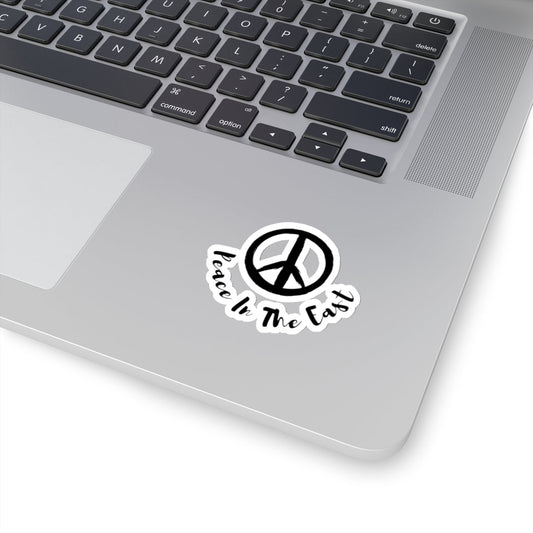 Peace In The East Stickers 3" × 3" White