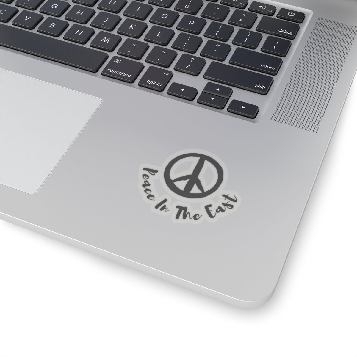 Peace In The East Stickers 3" × 3" Transparent