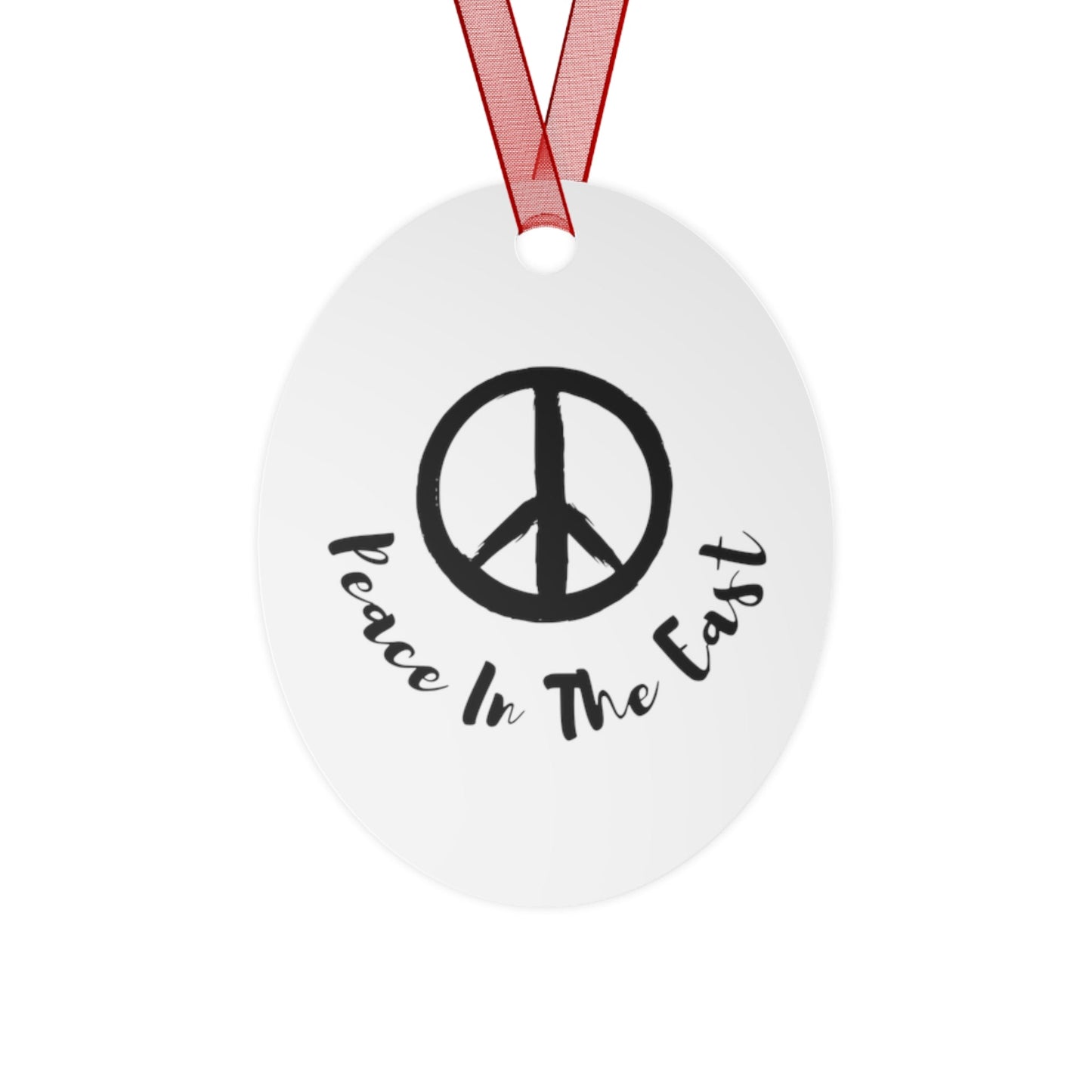 Peace In The East Metal Ornaments Oval One Size