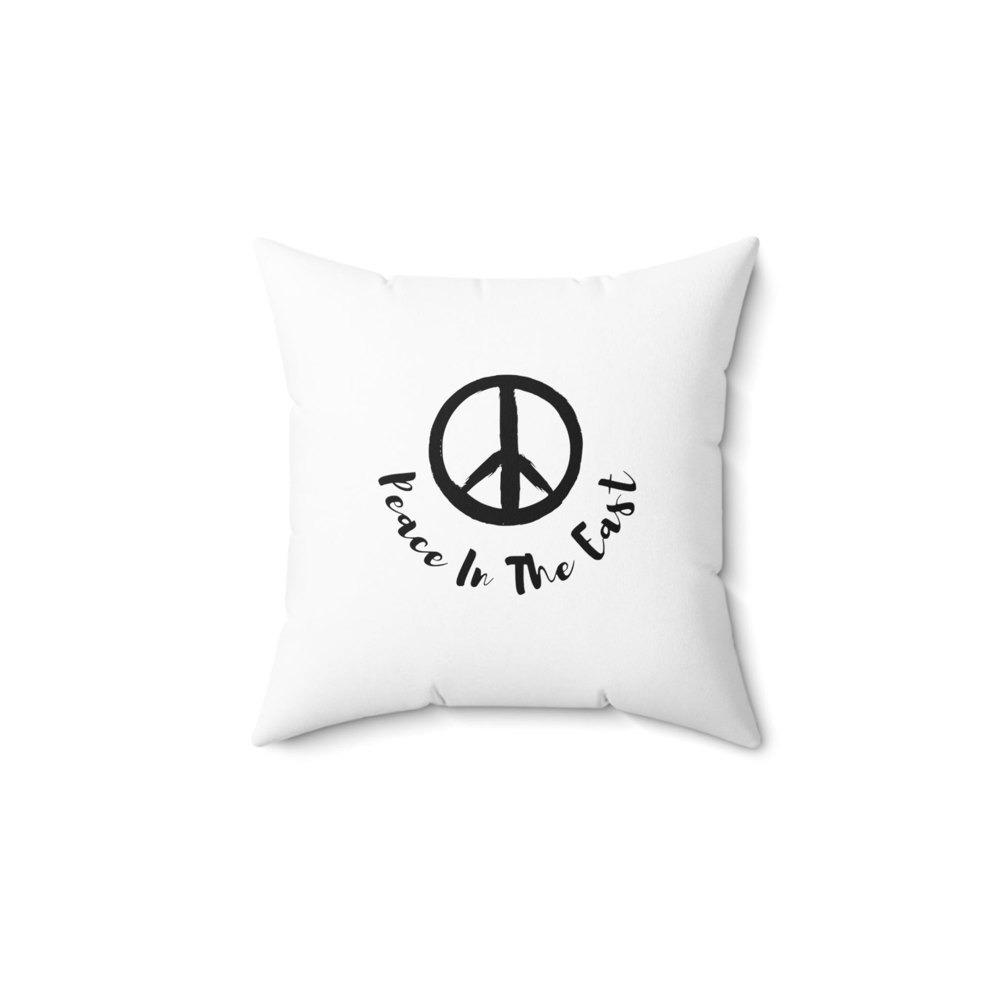 Peace In The East Spun Polyester Square Pillow 14" × 14"