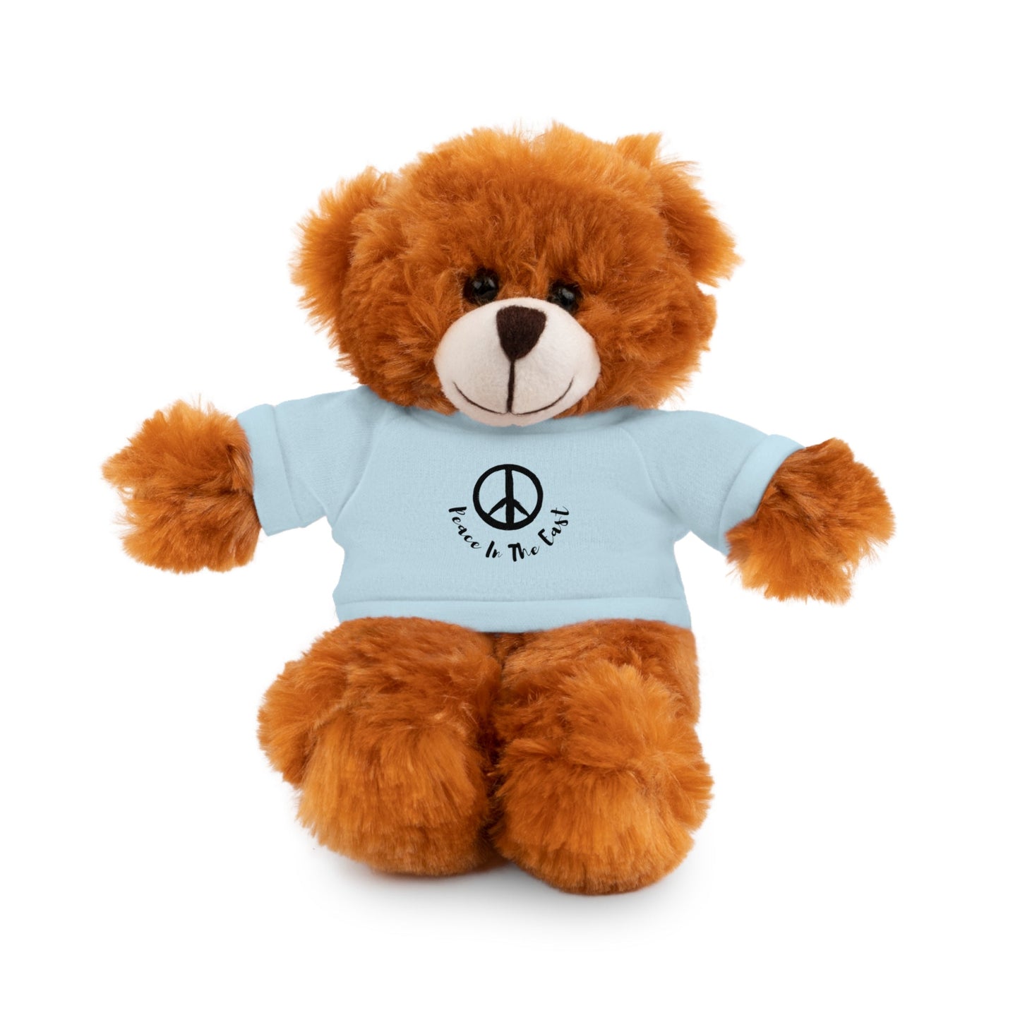 Peace In The East Stuffed Animals with Tee Light Blue Bear 8"