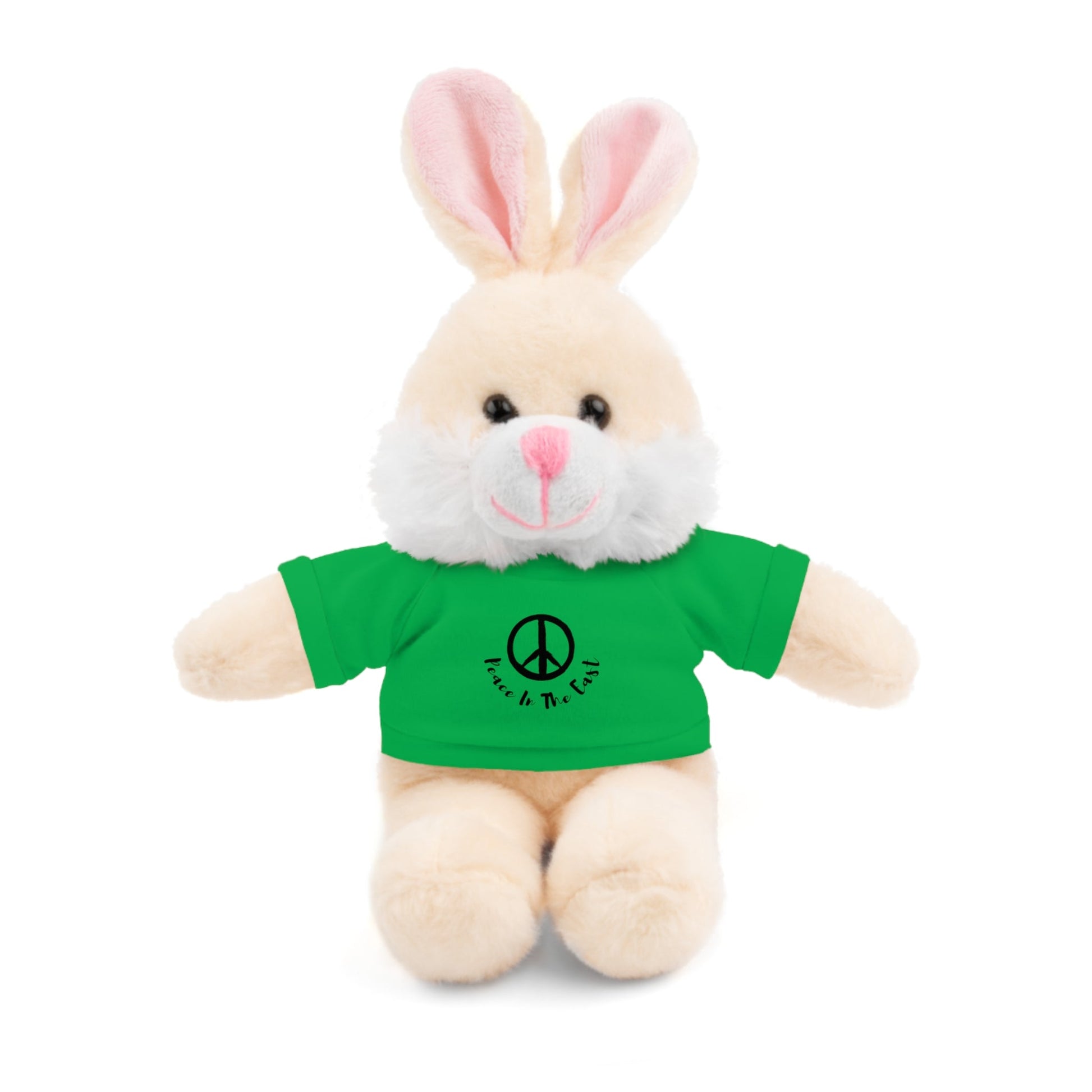 Peace In The East Stuffed Animals with Tee Irish Green Bunny 8"