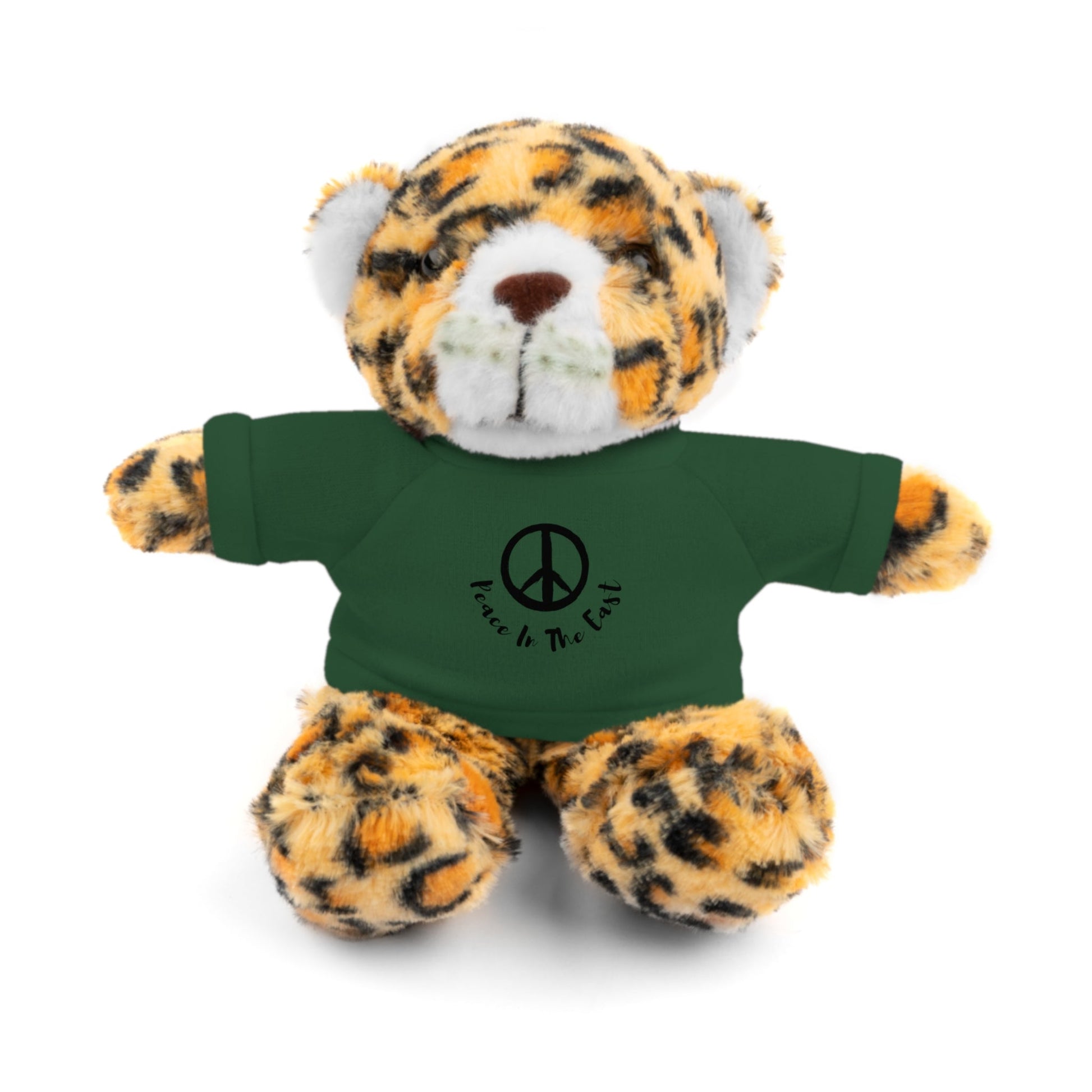 Peace In The East Stuffed Animals with Tee Forest Green Jaguar 8"