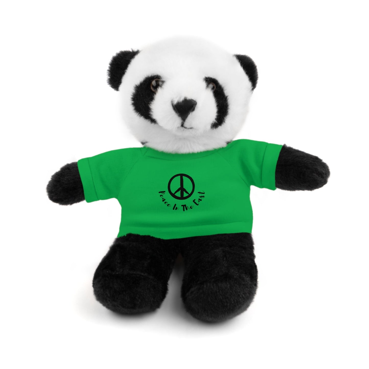 Peace In The East Stuffed Animals with Tee Irish Green Panda 8"