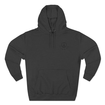 Peace In The East Three-Panel Fleece Hoodie Charcoal Heather