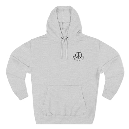 Peace In The East Three-Panel Fleece Hoodie Heather Grey