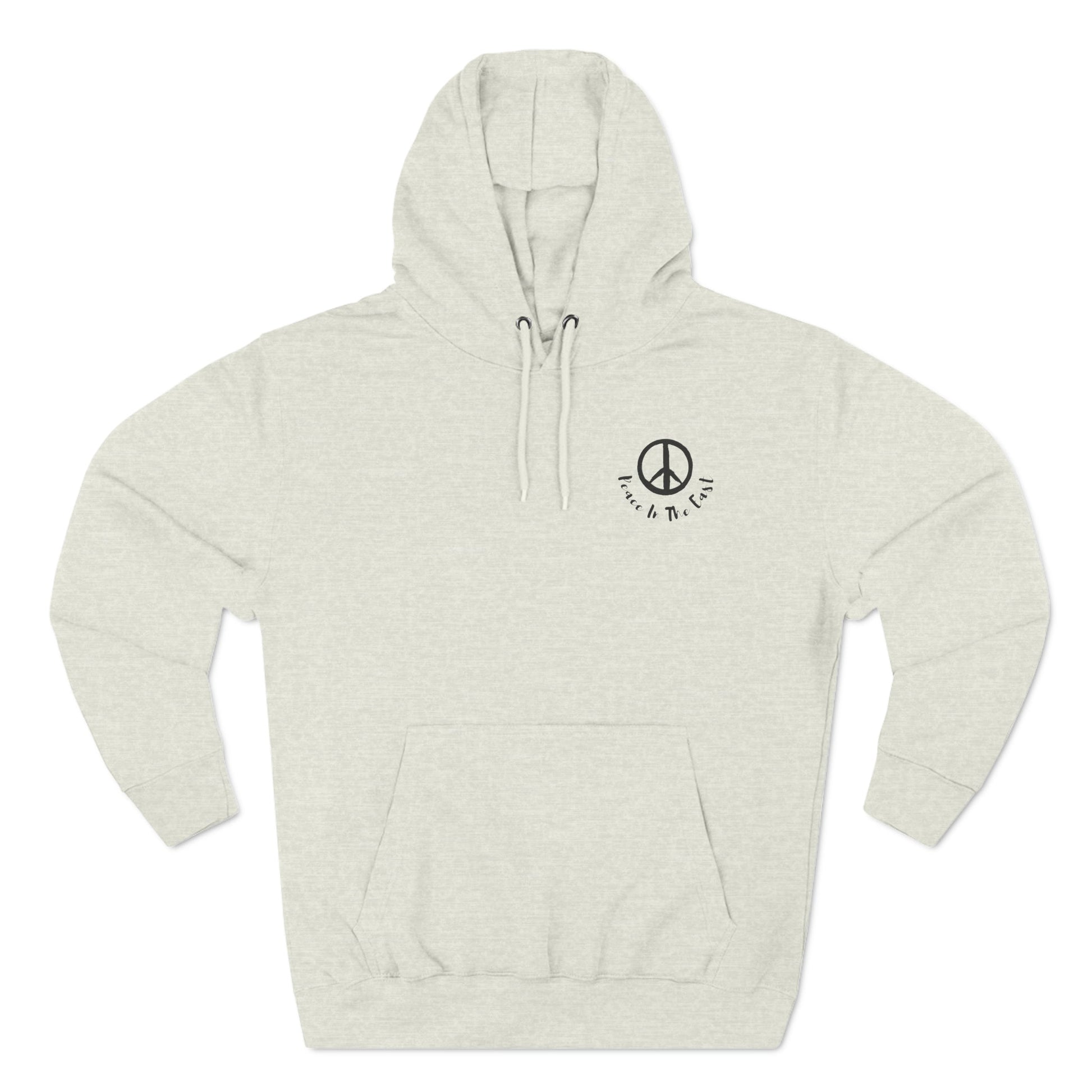 Peace In The East Three-Panel Fleece Hoodie Oatmeal Heather