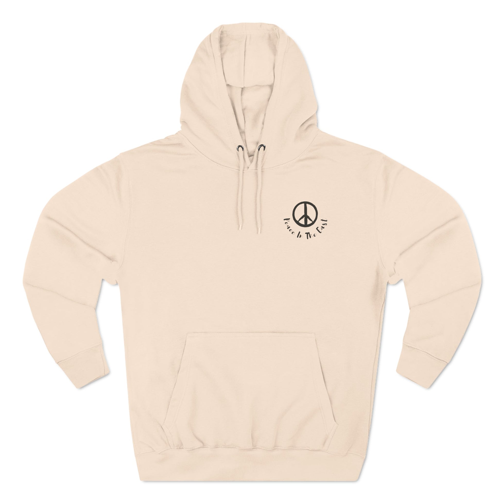 Peace In The East Three-Panel Fleece Hoodie Pale Pink