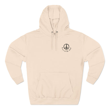 Peace In The East Three-Panel Fleece Hoodie Pale Pink