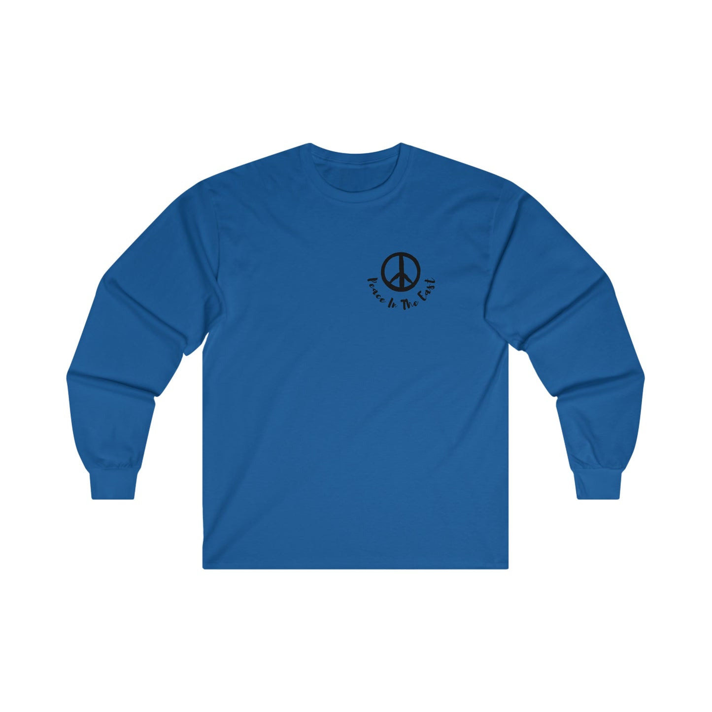 Peace In The East Ultra Cotton Long Sleeve Tee Royal