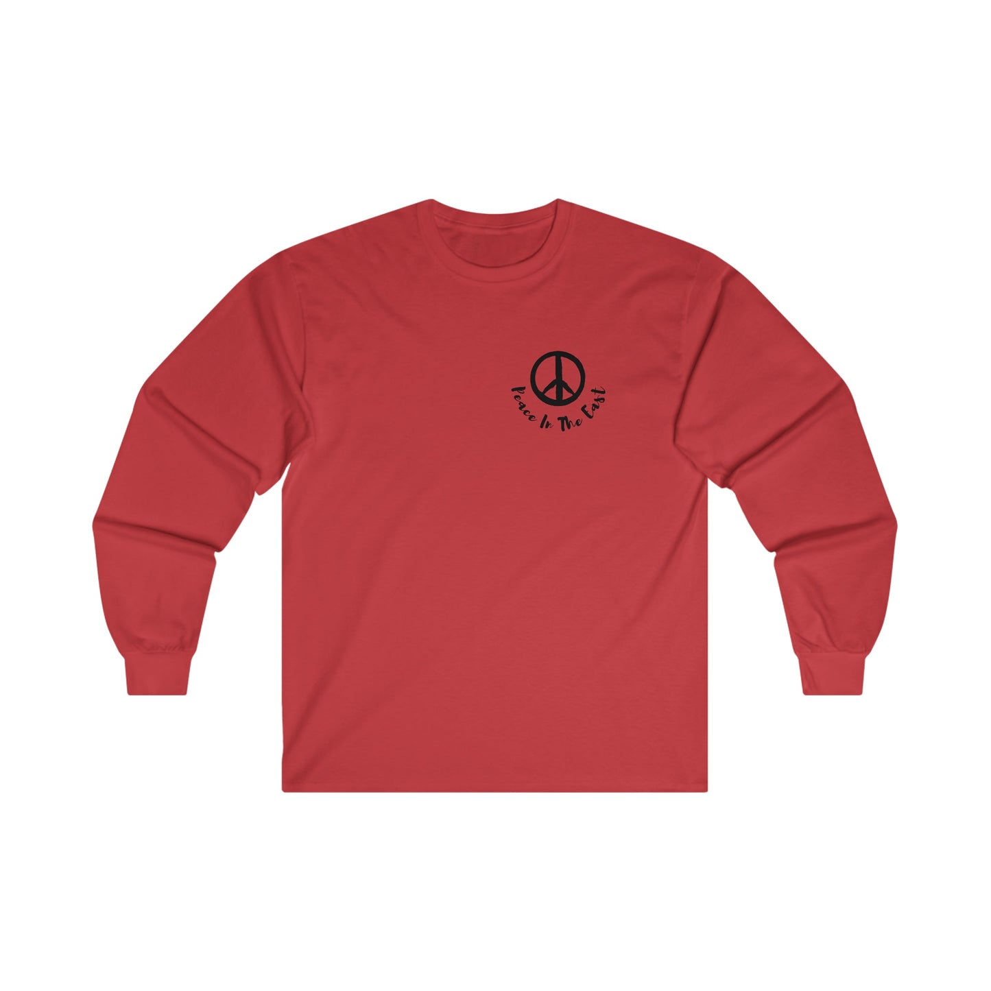 Peace In The East Ultra Cotton Long Sleeve Tee Red