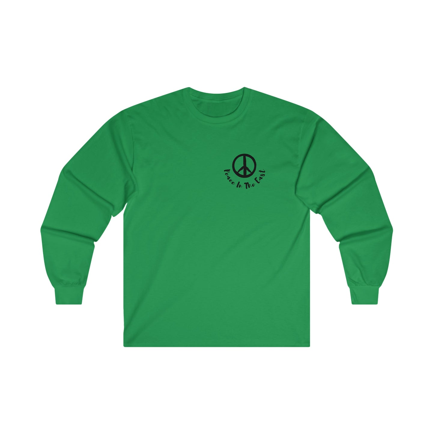 Peace In The East Ultra Cotton Long Sleeve Tee Irish Green