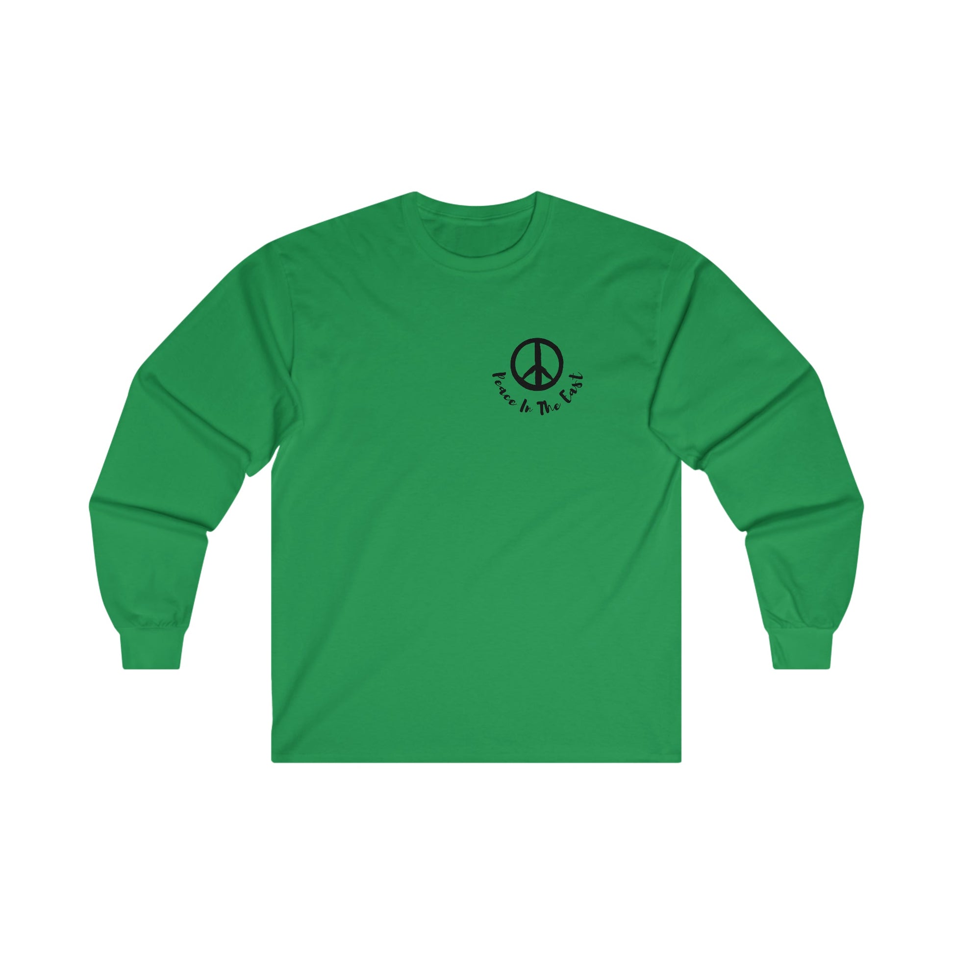 Peace In The East Ultra Cotton Long Sleeve Tee Irish Green