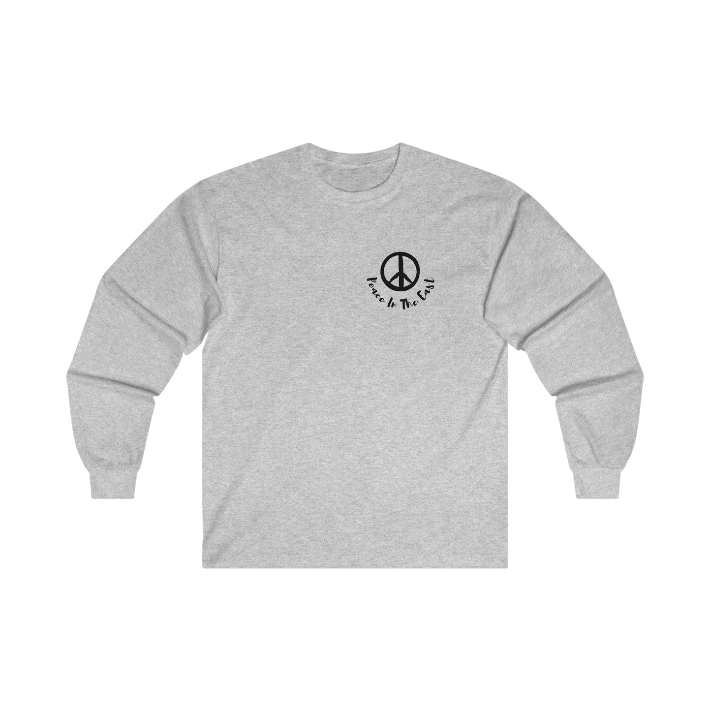 Peace In The East Ultra Cotton Long Sleeve Tee Ash