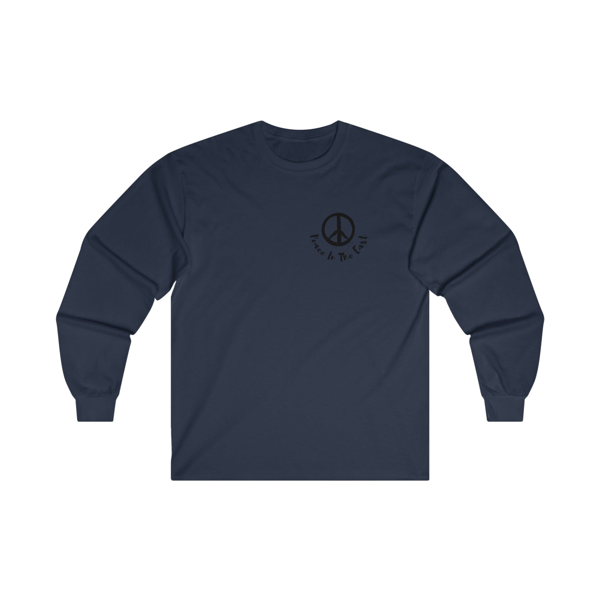 Peace In The East Ultra Cotton Long Sleeve Tee Navy