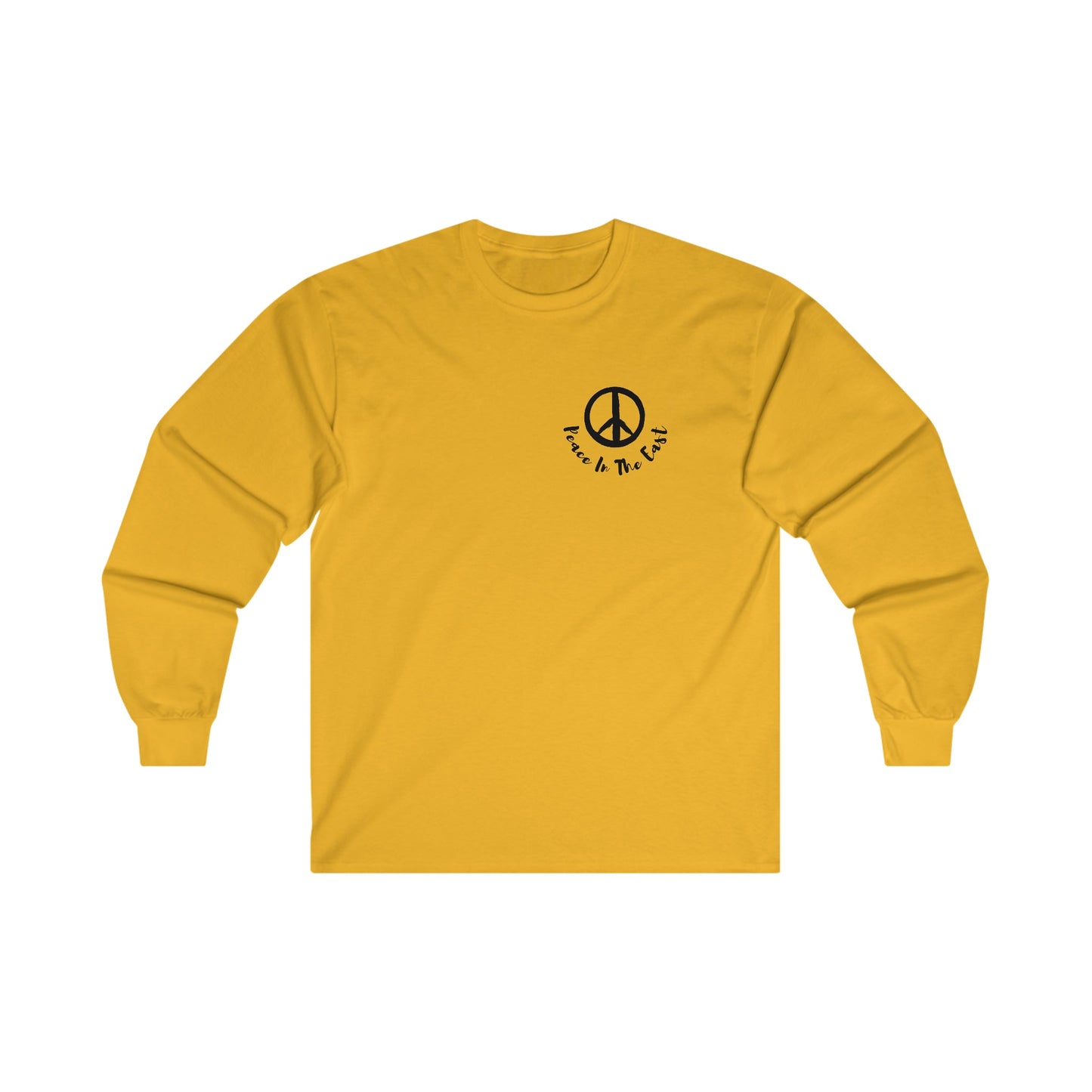 Peace In The East Ultra Cotton Long Sleeve Tee Gold