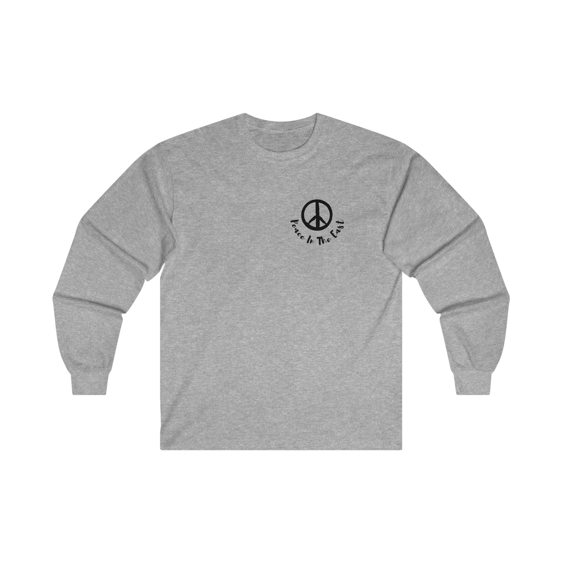 Peace In The East Ultra Cotton Long Sleeve Tee Sport Grey