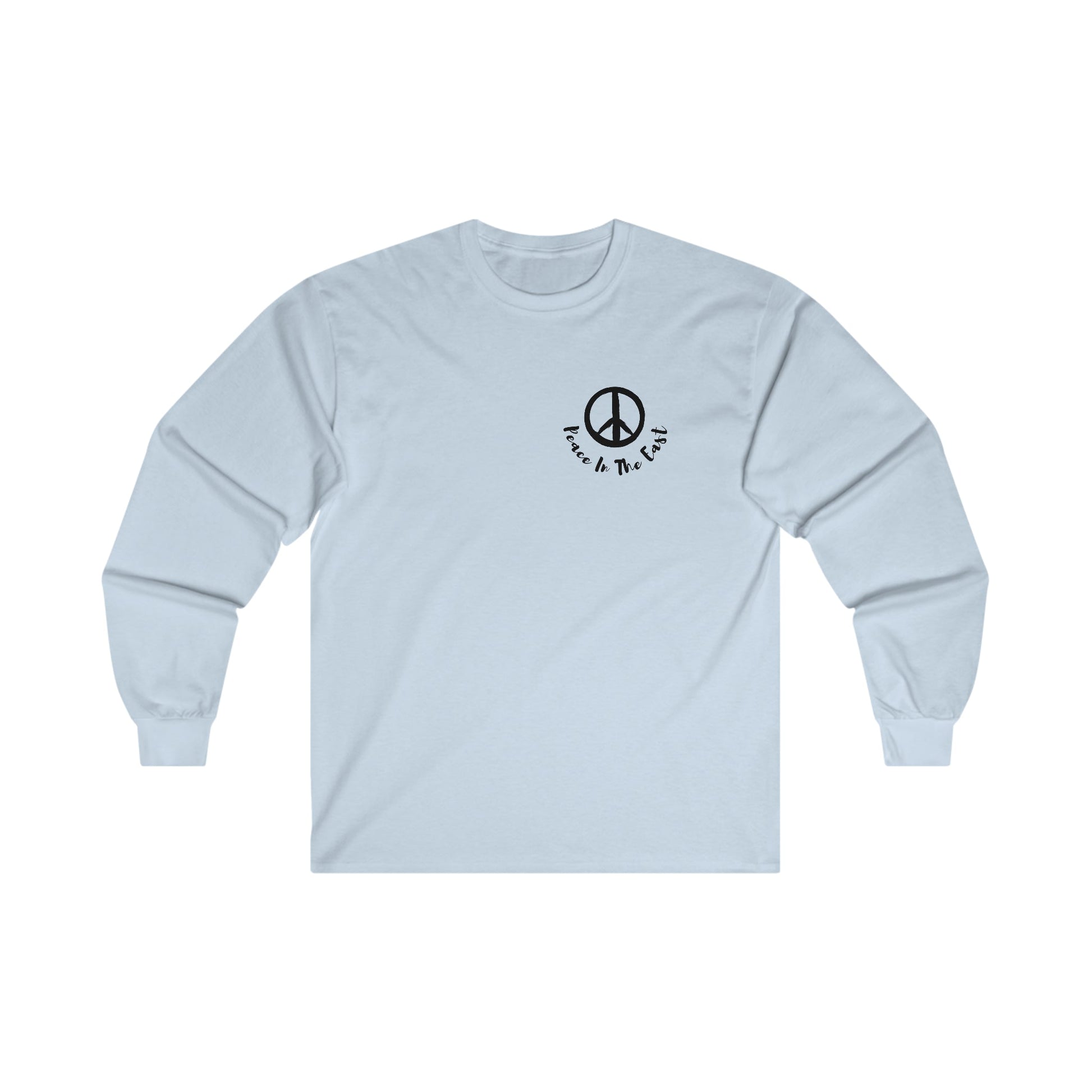 Peace In The East Ultra Cotton Long Sleeve Tee Light Blue