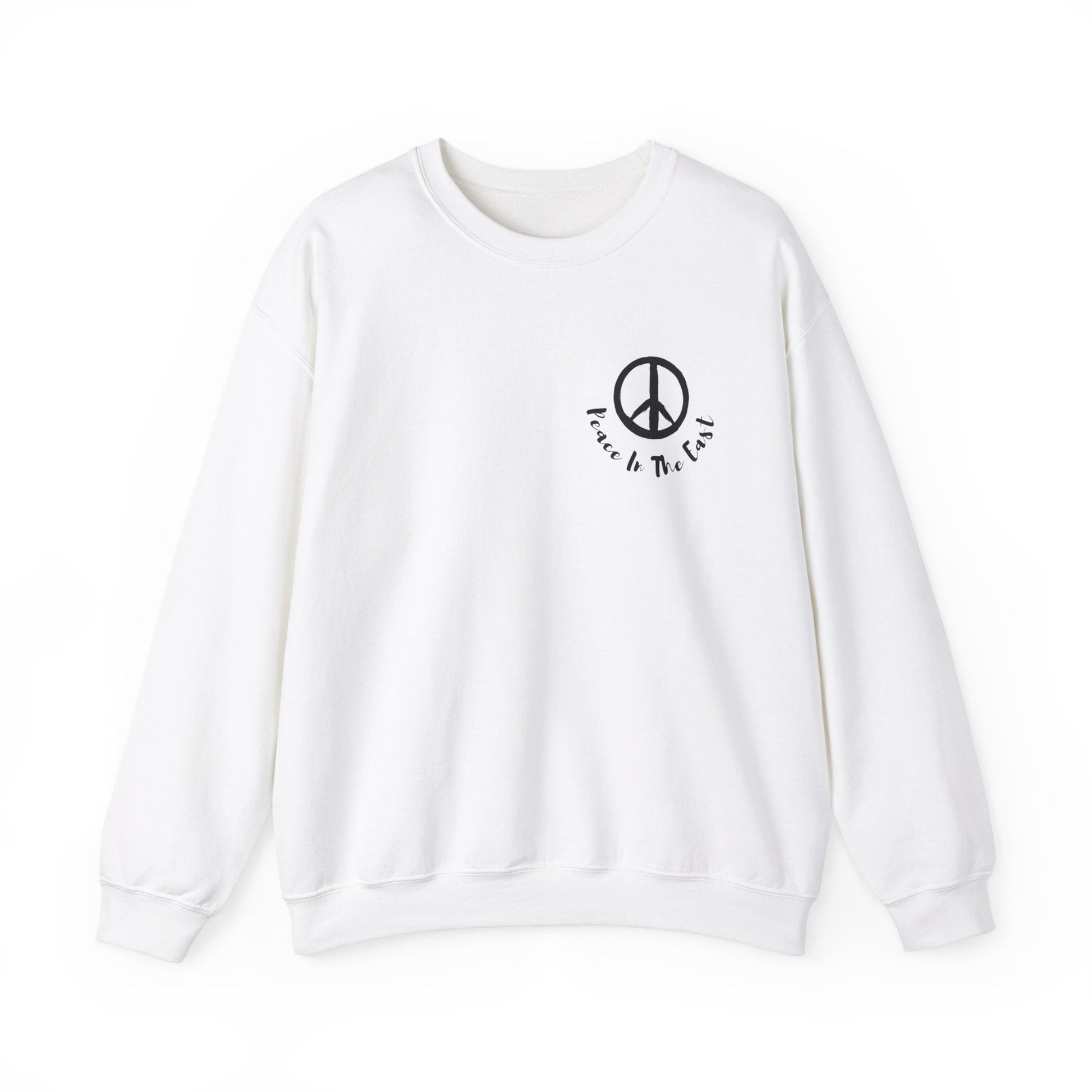 Peace In The East Unisex Heavy Blend™ Crewneck Sweatshirt White