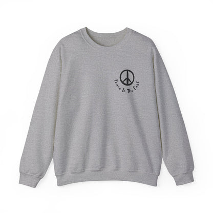 Peace In The East Unisex Heavy Blend™ Crewneck Sweatshirt Sport Grey