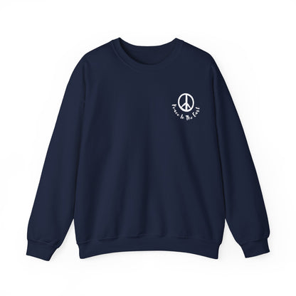 Peace In The East Unisex Heavy Blend™ Crewneck Sweatshirt Navy