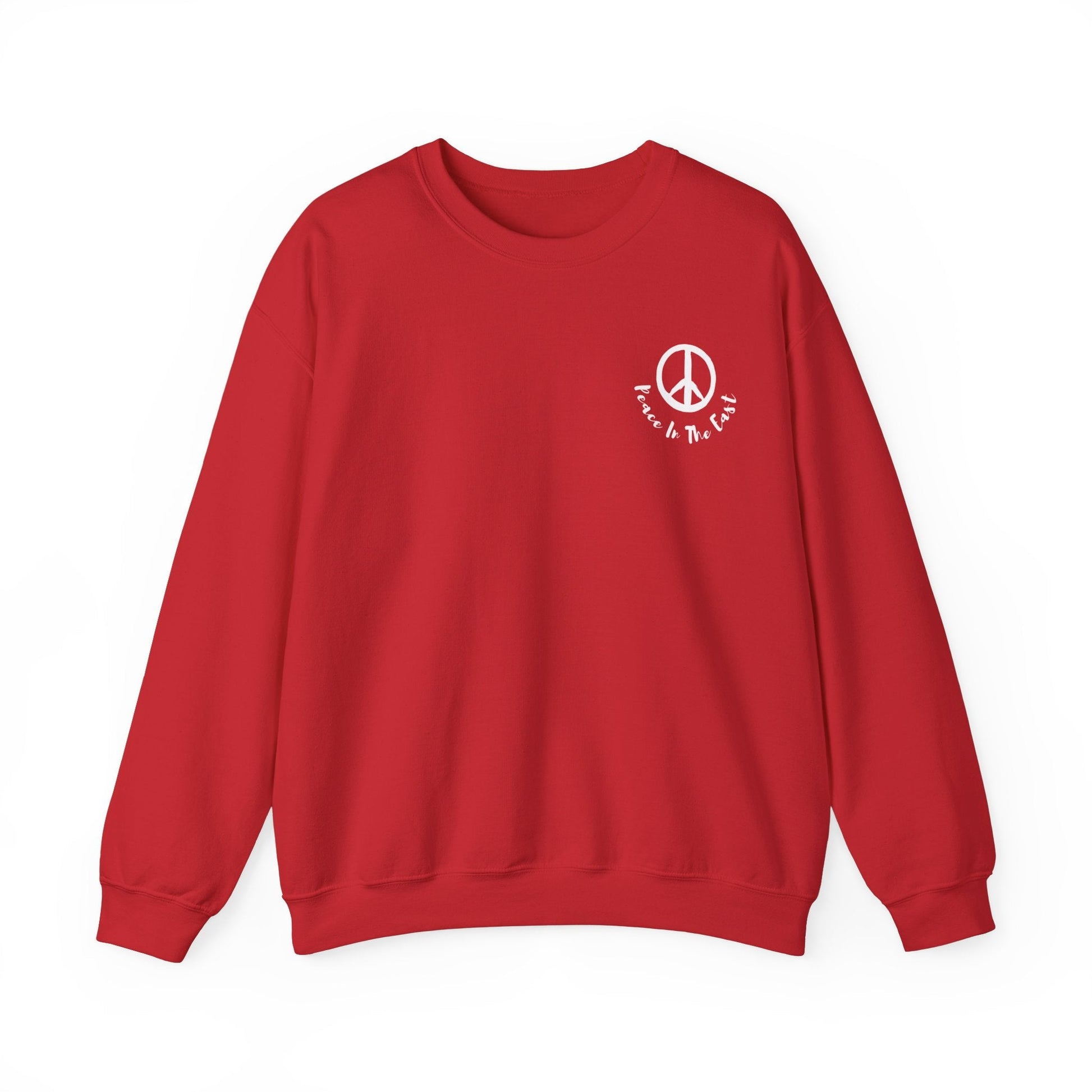 Peace In The East Unisex Heavy Blend™ Crewneck Sweatshirt Red