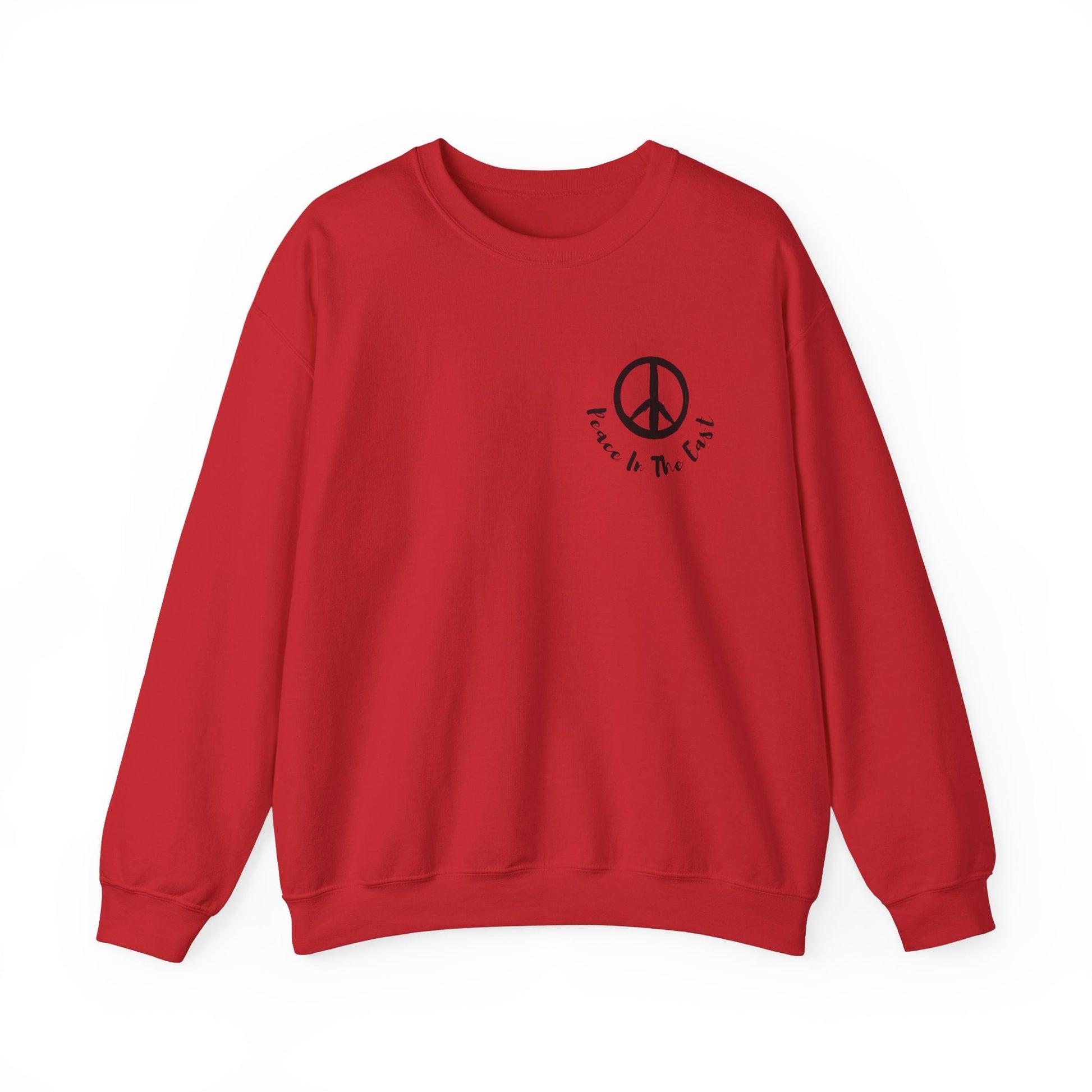 Peace In The East Unisex Heavy Blend™ Crewneck Sweatshirt Red