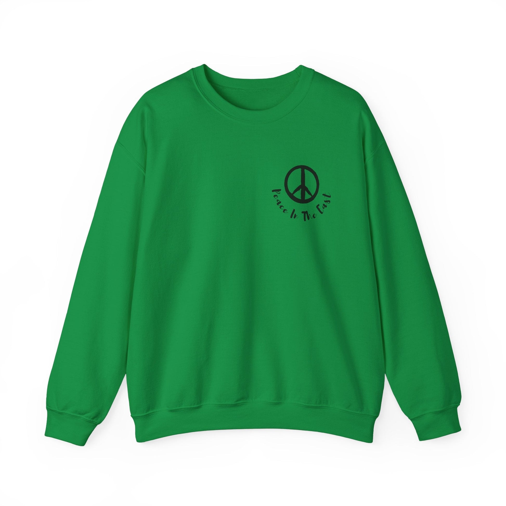 Peace In The East Unisex Heavy Blend™ Crewneck Sweatshirt Irish Green