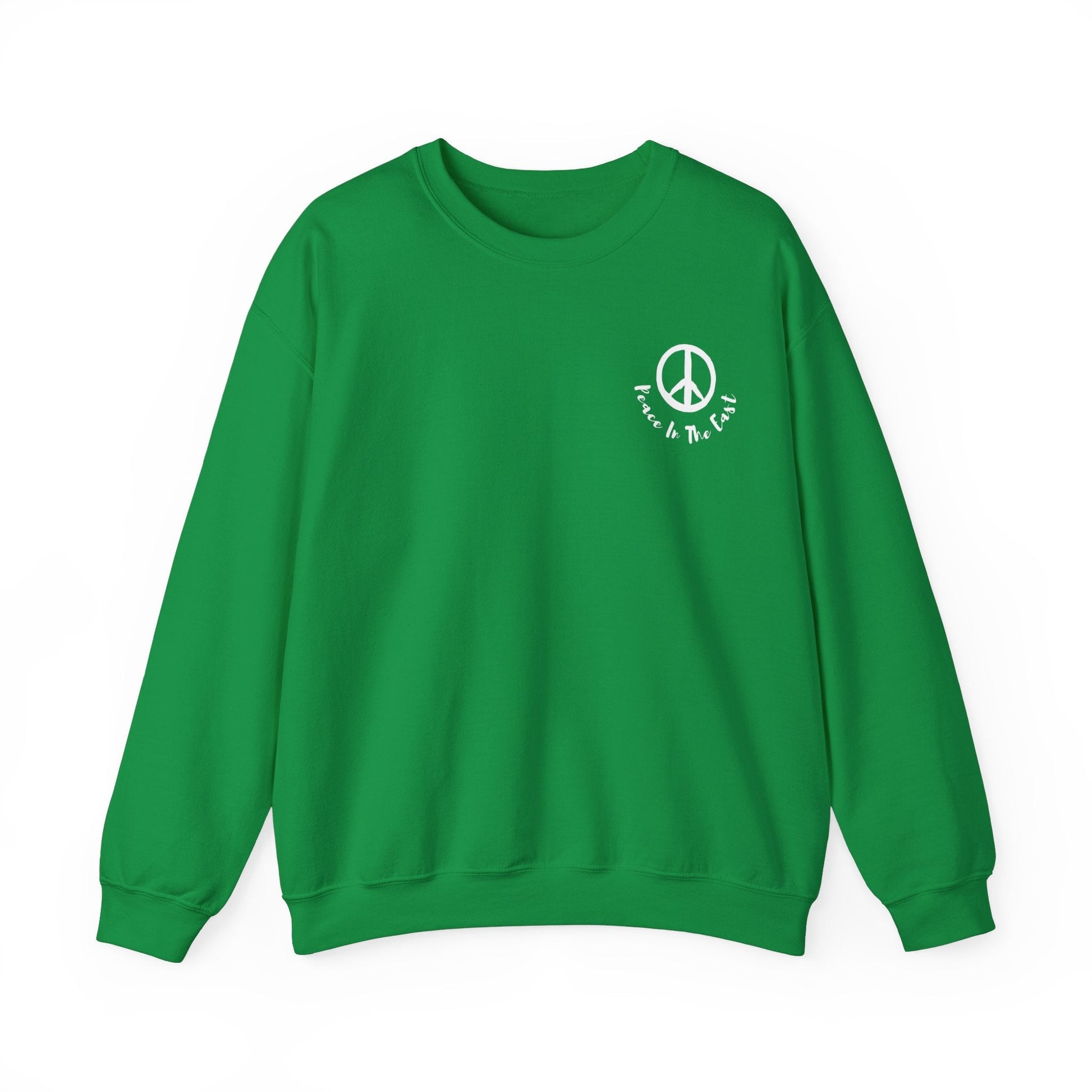 Peace In The East Unisex Heavy Blend™ Crewneck Sweatshirt Irish Green