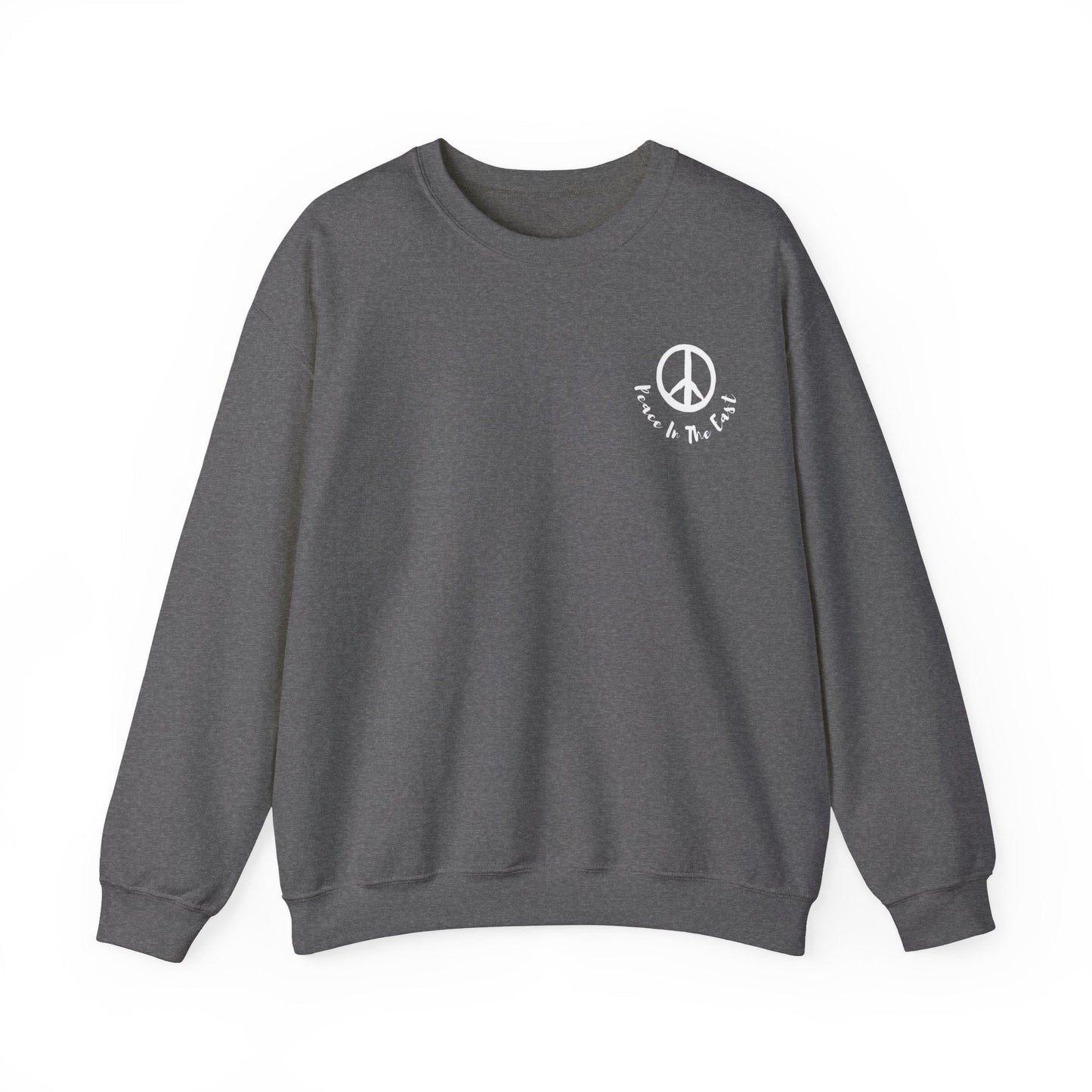 Peace In The East Unisex Heavy Blend™ Crewneck Sweatshirt Graphite Heather