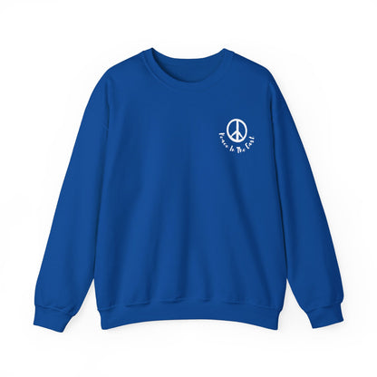 Peace In The East Unisex Heavy Blend™ Crewneck Sweatshirt Royal