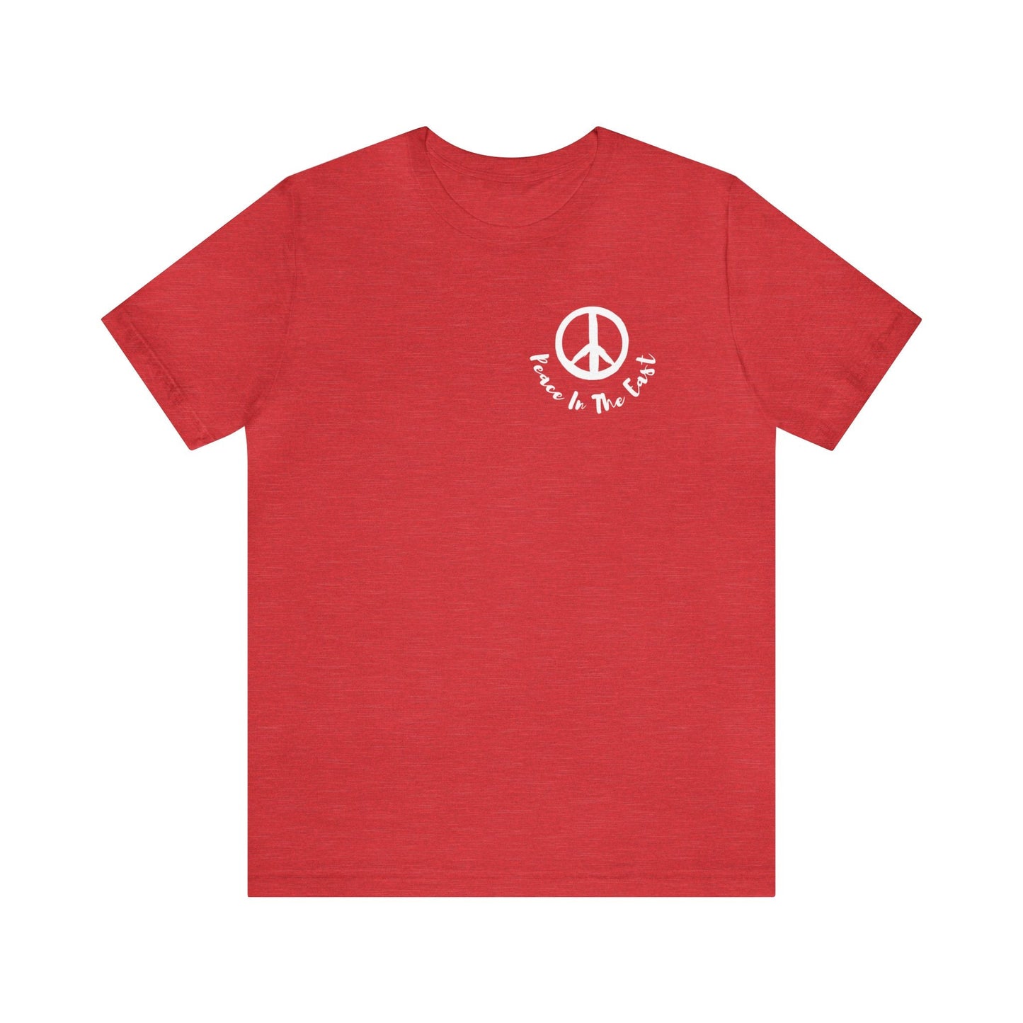 Peace In The East Unisex Jersey Short Sleeve Tee Heather Red