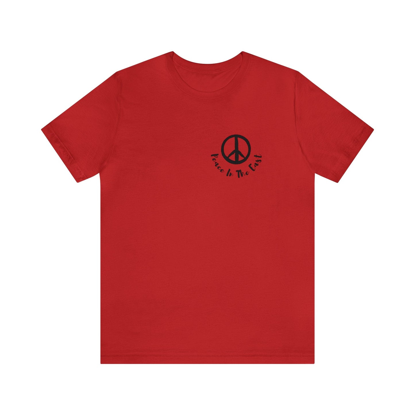 Peace In The East Unisex Jersey Short Sleeve Tee Red