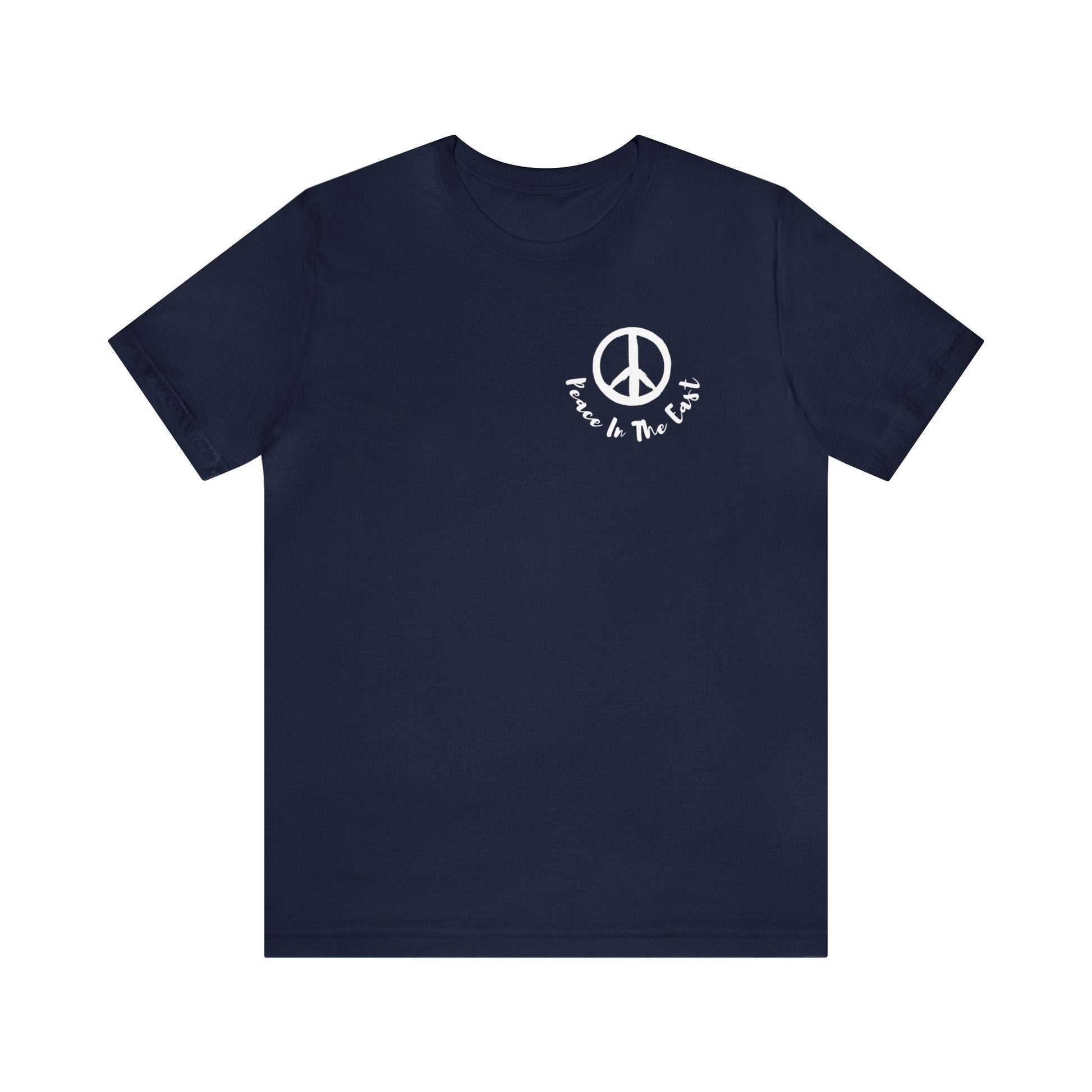 Peace In The East Unisex Jersey Short Sleeve Tee Navy