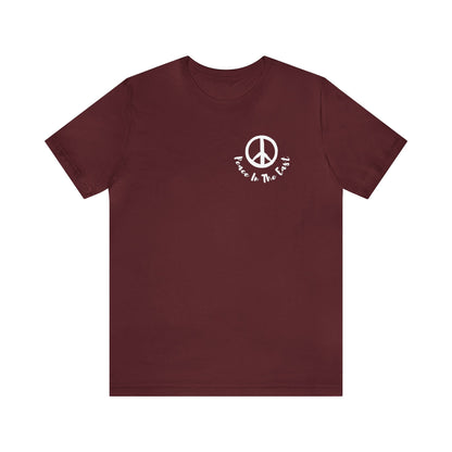 Peace In The East Unisex Jersey Short Sleeve Tee Maroon