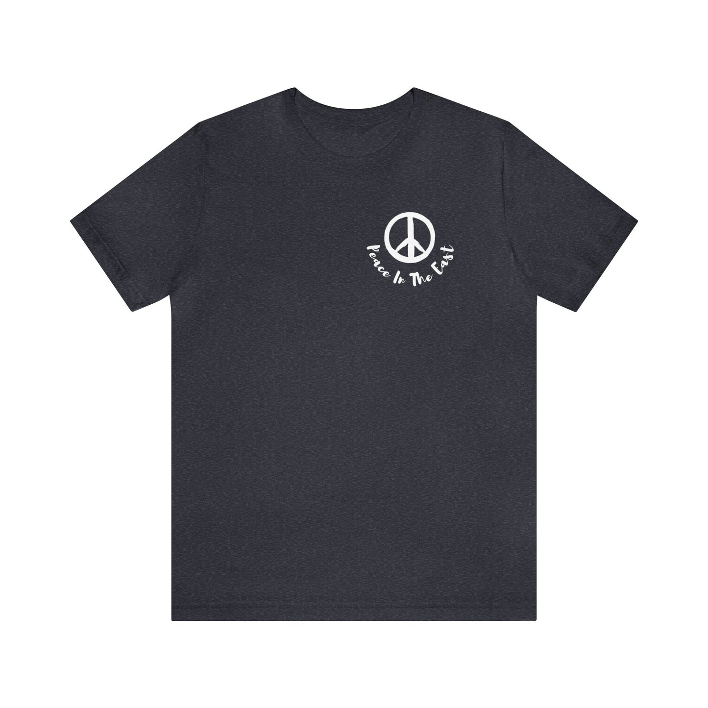 Peace In The East Unisex Jersey Short Sleeve Tee Heather Navy