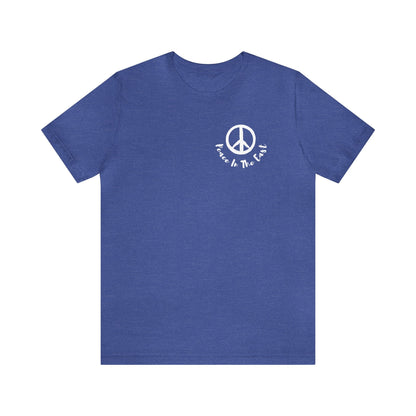 Peace In The East Unisex Jersey Short Sleeve Tee Heather True Royal