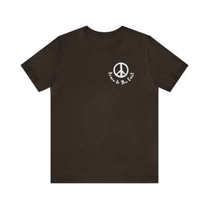 Peace In The East Unisex Jersey Short Sleeve Tee Brown